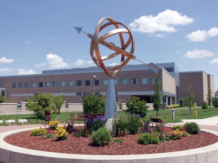 The Armillary Sphere Sculpture on the Mott Community College Campus