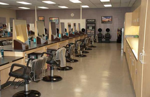 The Transitions School of Cosmetology, styling stations