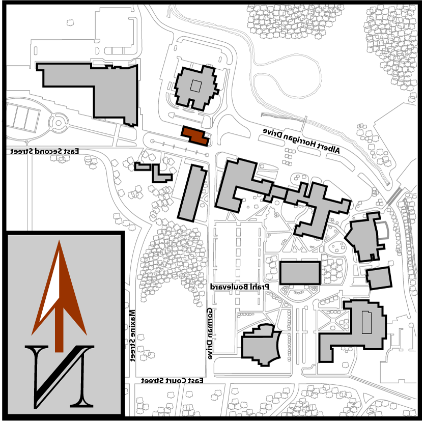 Main Campus Flint Aerial Map with Public Safety highlighted